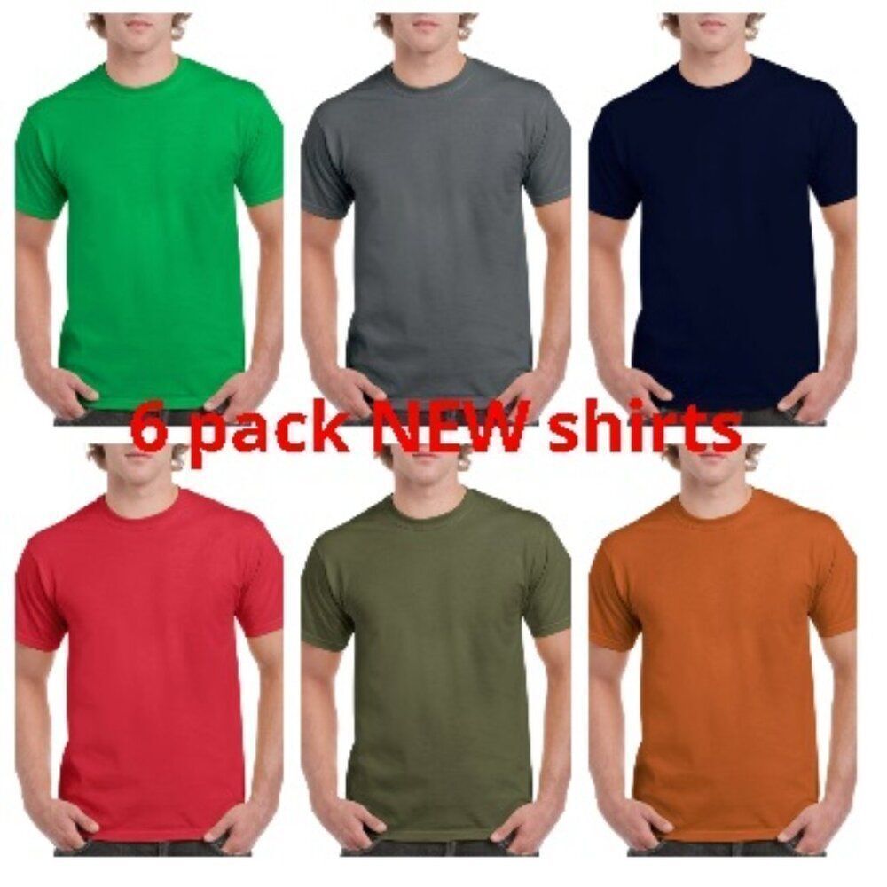 NEW 6 pack men shirt short sleeve 6 shirts great deal!